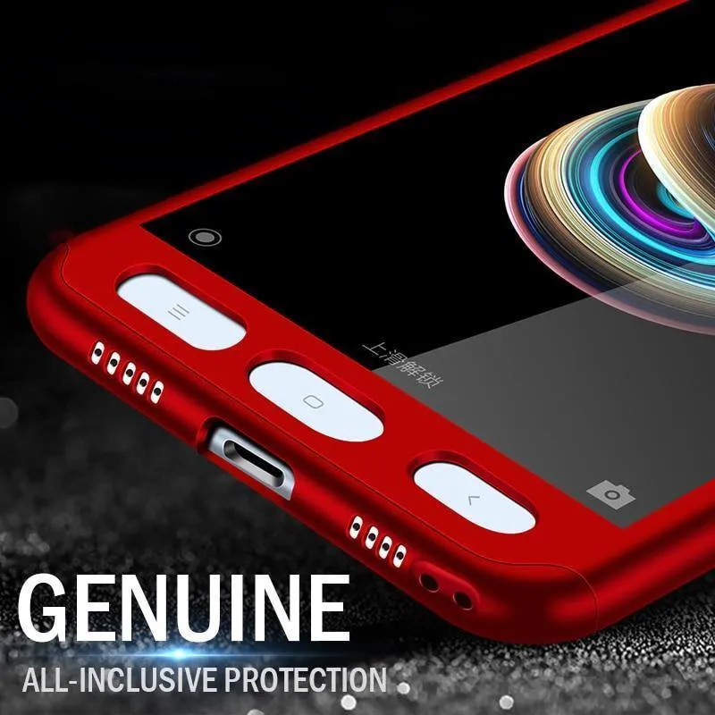 ZNP 360 Degree Shockproof Phone Case For Xiaomi Redmi Note 4 4X Case With Glass Cover For Redmi Note 4 Redmi Note 4X Case Glass