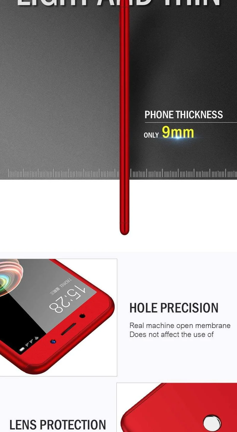 ZNP 360 Degree Shockproof Phone Case For Xiaomi Redmi Note 4 4X Case With Glass Cover For Redmi Note 4 Redmi Note 4X Case Glass