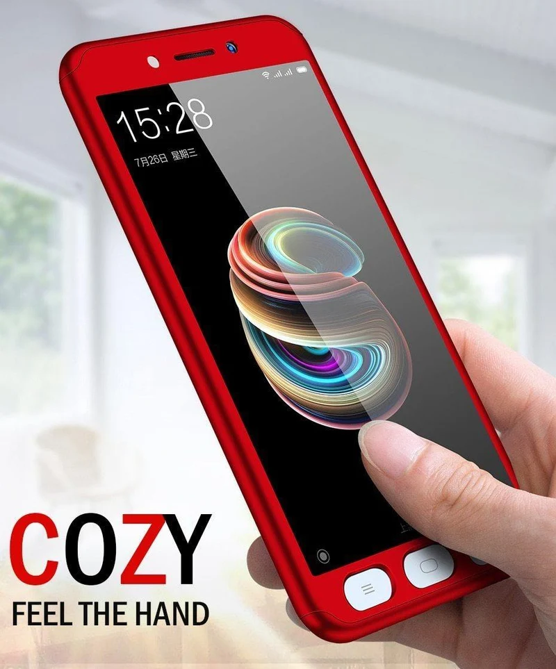 ZNP 360 Degree Shockproof Phone Case For Xiaomi Redmi Note 4 4X Case With Glass Cover For Redmi Note 4 Redmi Note 4X Case Glass