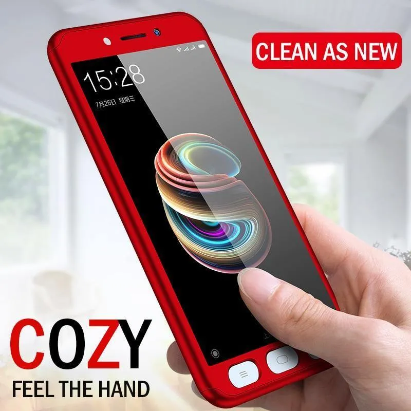 ZNP 360 Degree Shockproof Phone Case For Xiaomi Redmi Note 4 4X Case With Glass Cover For Redmi Note 4 Redmi Note 4X Case Glass