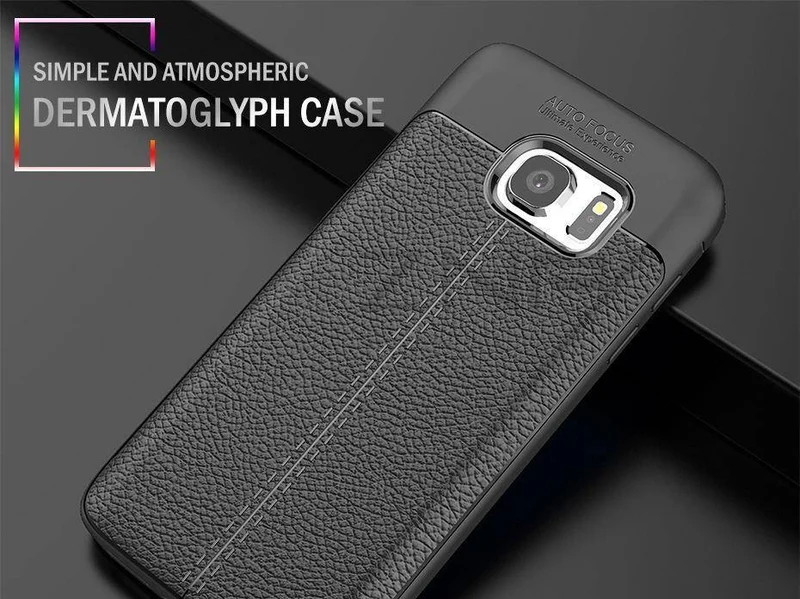 ZNP Luxury Silicone Litchi Leather Carbon Fiber Cover Case For Samsung Galaxy S6 S7 Edge A8 A3 A5 A7 J5 J7 2016 2017 Phone Case