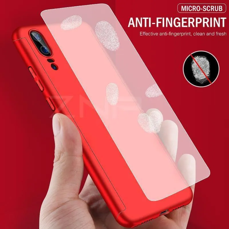 ZNP 360 Full Cover Phone Case For Huawei P9 P10 P20 Mate 9 10 Lite P10 Plus Cases With Glass For Huawei P20 Mate 10 Pro P9 Case