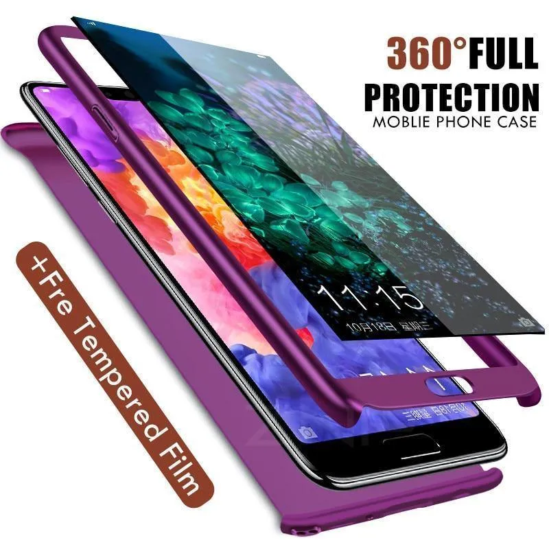 ZNP 360 Full Cover Phone Case For Huawei P9 P10 P20 Mate 9 10 Lite P10 Plus Cases With Glass For Huawei P20 Mate 10 Pro P9 Case