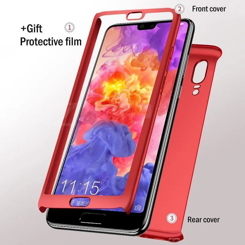 ZNP 360 Full Cover Phone Case For Huawei P9 P10 P20 Mate 9 10 Lite P10 Plus Cases With Glass For Huawei P20 Mate 10 Pro P9 Case