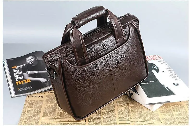 Modische kommerzielle Aktentasche aus Rindsleder für Herren / Vintage-Umhängetasche für Herren aus echtem Leder / lässige Business-Tasche aus natürlichem Rindsleder