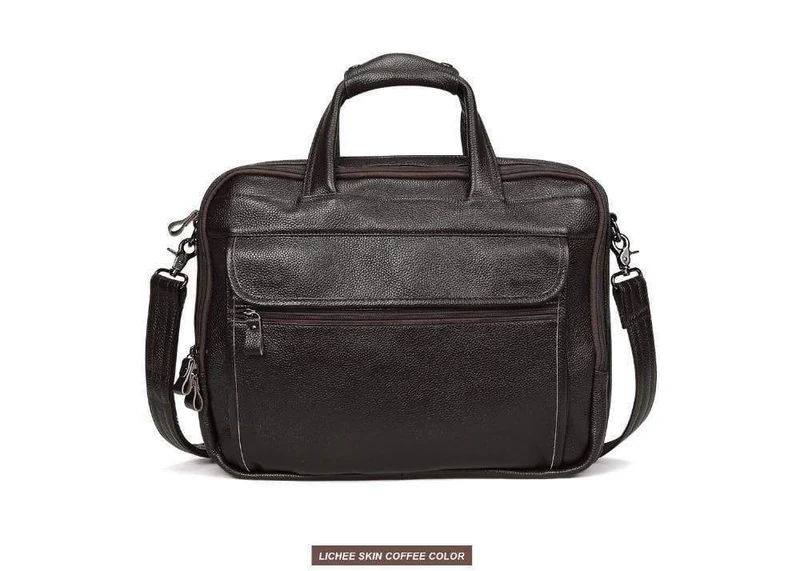 Herren Aktentaschen Echtes Leder Vintage Handtasche 15 "Laptop Aktentasche Messenger Schultertasche Umhängetasche Herrentasche Business Bag