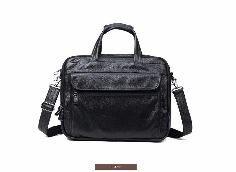Herren Aktentaschen Echtes Leder Vintage Handtasche 15 "Laptop Aktentasche Messenger Schultertasche Umhängetasche Herrentasche Business Bag