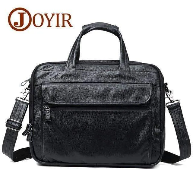 Herren Aktentaschen Echtes Leder Vintage Handtasche 15 "Laptop Aktentasche Messenger Schultertasche Umhängetasche Herrentasche Business Bag