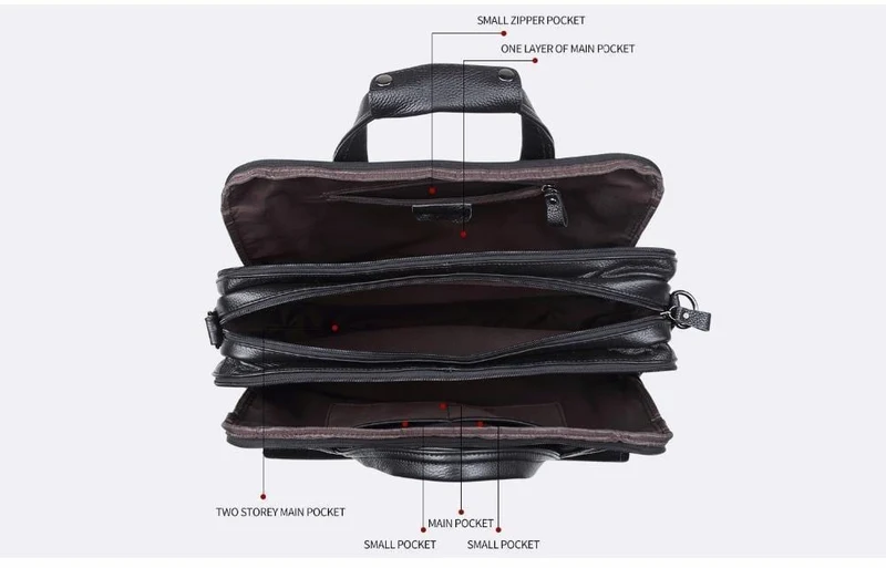 Herren Aktentaschen Echtes Leder Vintage Handtasche 15 "Laptop Aktentasche Messenger Schultertasche Umhängetasche Herrentasche Business Bag