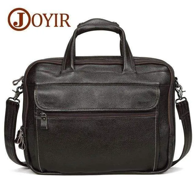 Herren Aktentaschen Echtes Leder Vintage Handtasche 15 "Laptop Aktentasche Messenger Schultertasche Umhängetasche Herrentasche Business Bag
