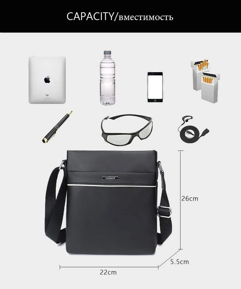 Marke Casual Men Bag Business Leder Herren Messenger Bags Vintage Schulter Umhängetasche für Männer