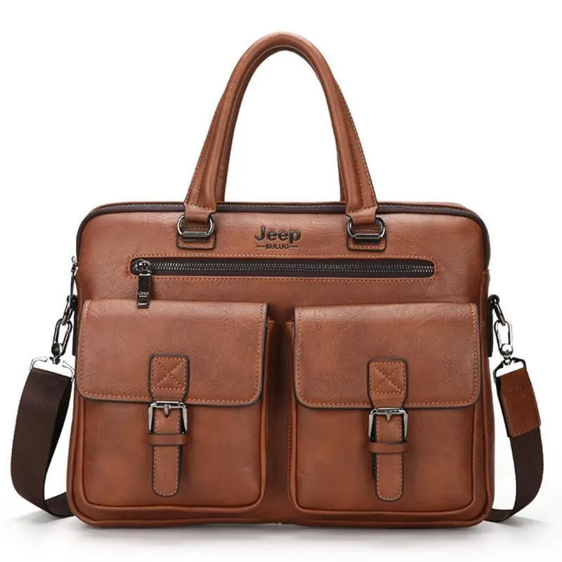 Neue Männer Split Lederhandtasche Reißverschluss Männer Business Polyester Zwei Schlamm Tasche Weichen Griff 14 Zoll Aktentaschen Taschen