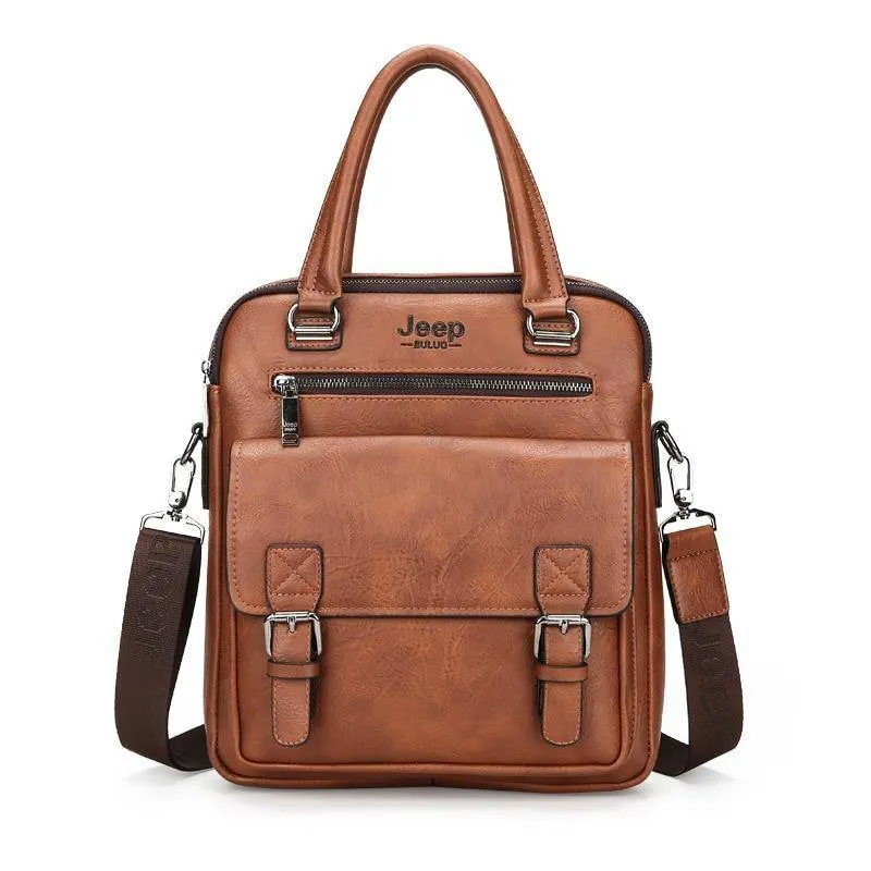 Neue Männer Split Lederhandtasche Reißverschluss Männer Business Polyester Zwei Schlamm Tasche Weichen Griff 14 Zoll Aktentaschen Taschen