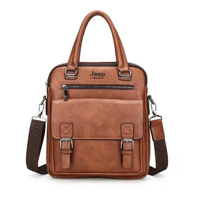 Neue Männer Split Lederhandtasche Reißverschluss Männer Business Polyester Zwei Schlamm Tasche Weichen Griff 14 Zoll Aktentaschen Taschen