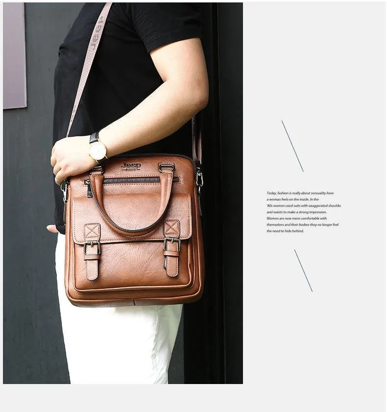 Neue Männer Split Lederhandtasche Reißverschluss Männer Business Polyester Zwei Schlamm Tasche Weichen Griff 14 Zoll Aktentaschen Taschen