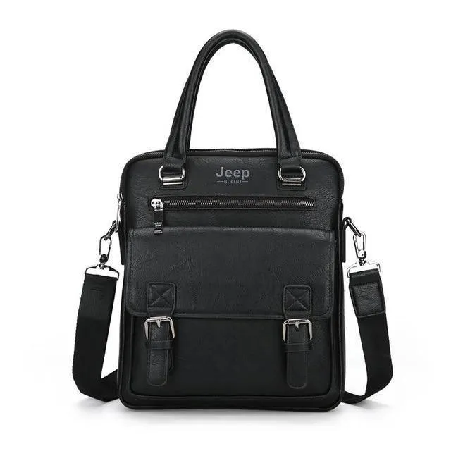 Neue Männer Split Lederhandtasche Reißverschluss Männer Business Polyester Zwei Schlamm Tasche Weichen Griff 14 Zoll Aktentaschen Taschen