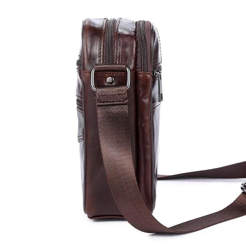 Echtes Leder Herren Tasche Casual Business Leder Herren Umhängetasche Vintage Herren Umhängetasche bolsas male