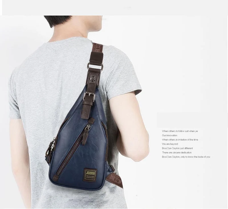 Qualitätssicherung BRUSTTASCHE MÄNNER Diebstahlsicherer Magnetverschluss Ledertasche Umhängetasche Mode Herrentaschen