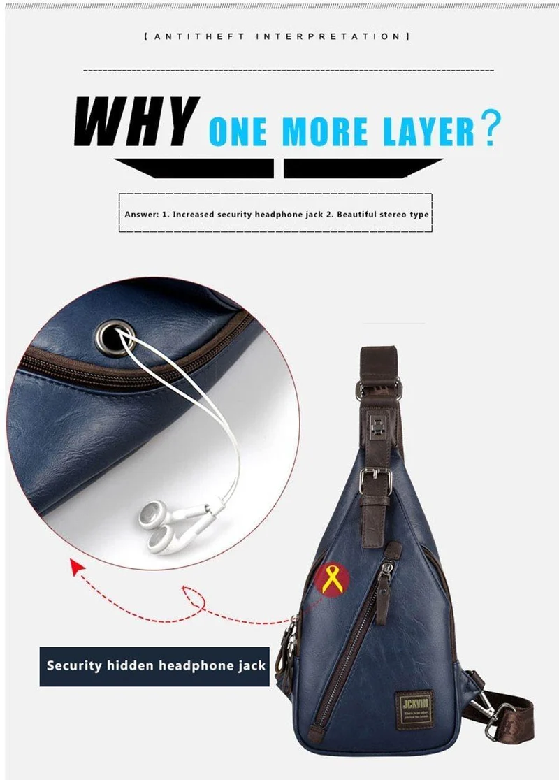 Qualitätssicherung BRUSTTASCHE MÄNNER Diebstahlsicherer Magnetverschluss Ledertasche Umhängetasche Mode Herrentaschen