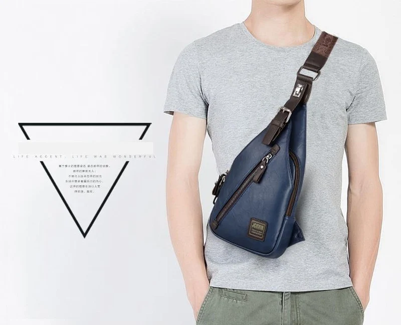 Qualitätssicherung BRUSTTASCHE MÄNNER Diebstahlsicherer Magnetverschluss Ledertasche Umhängetasche Mode Herrentaschen