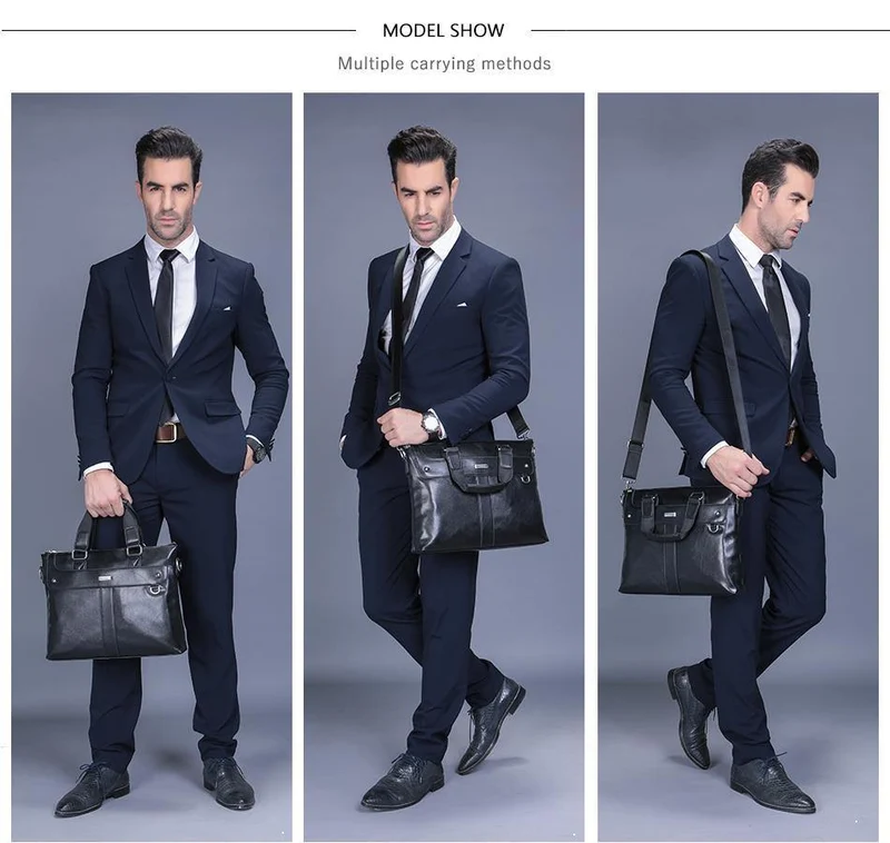 Männer Casual Aktentasche Business Umhängetasche Leder Messenger Bags Computer Laptop Handtasche Tasche männer Reisetaschen