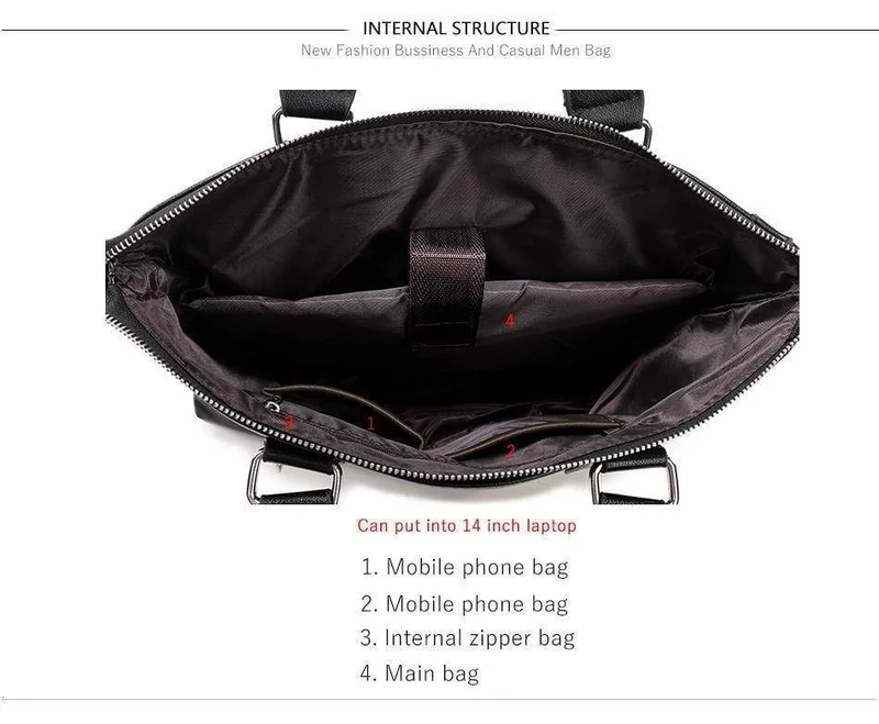 Männer Casual Aktentasche Business Umhängetasche Leder Messenger Bags Computer Laptop Handtasche Tasche männer Reisetaschen