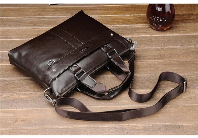 Männer Casual Aktentasche Business Umhängetasche Leder Messenger Bags Computer Laptop Handtasche Tasche männer Reisetaschen