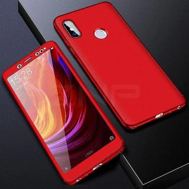 ZNP 360 Schutzhülle für Xiaomi Redmi Note 5 6 Pro 5A S2 4X Hülle für Redmi 5A 6A 6 Pro 5 Plus mit Glas