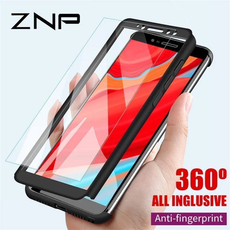 ZNP 360 Schutzhülle für Xiaomi Redmi Note 5 6 Pro 5A S2 4X Hülle für Redmi 5A 6A 6 Pro 5 Plus mit Glas