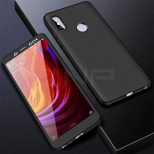 ZNP 360 Schutzhülle für Xiaomi Redmi Note 5 6 Pro 5A S2 4X Hülle für Redmi 5A 6A 6 Pro 5 Plus mit Glas