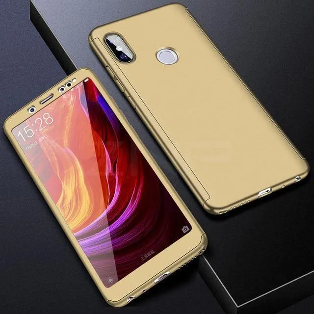 ZNP 360 Schutzhülle für Xiaomi Redmi Note 5 6 Pro 5A S2 4X Hülle für Redmi 5A 6A 6 Pro 5 Plus mit Glas