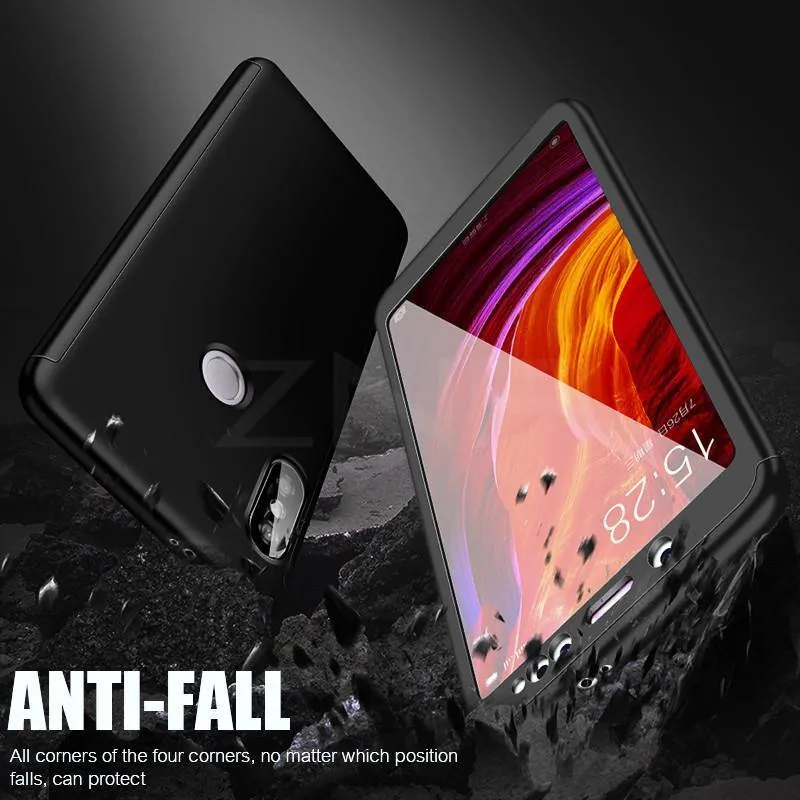 ZNP 360 Schutzhülle für Xiaomi Redmi Note 5 6 Pro 5A S2 4X Hülle für Redmi 5A 6A 6 Pro 5 Plus mit Glas
