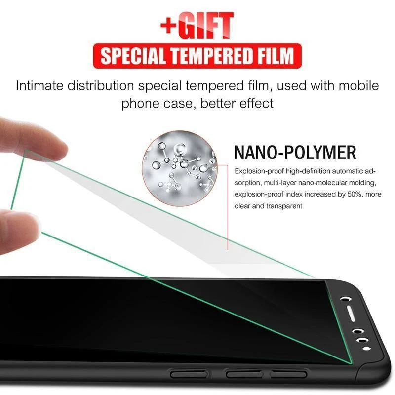 ZNP 360 Schutzhülle für Xiaomi Redmi Note 5 6 Pro 5A S2 4X Hülle für Redmi 5A 6A 6 Pro 5 Plus mit Glas