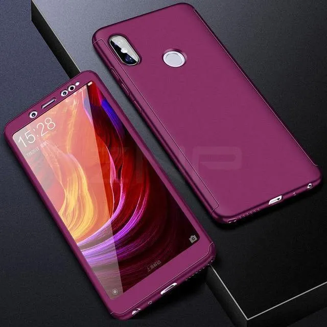 ZNP 360 Schutzhülle für Xiaomi Redmi Note 5 6 Pro 5A S2 4X Hülle für Redmi 5A 6A 6 Pro 5 Plus mit Glas