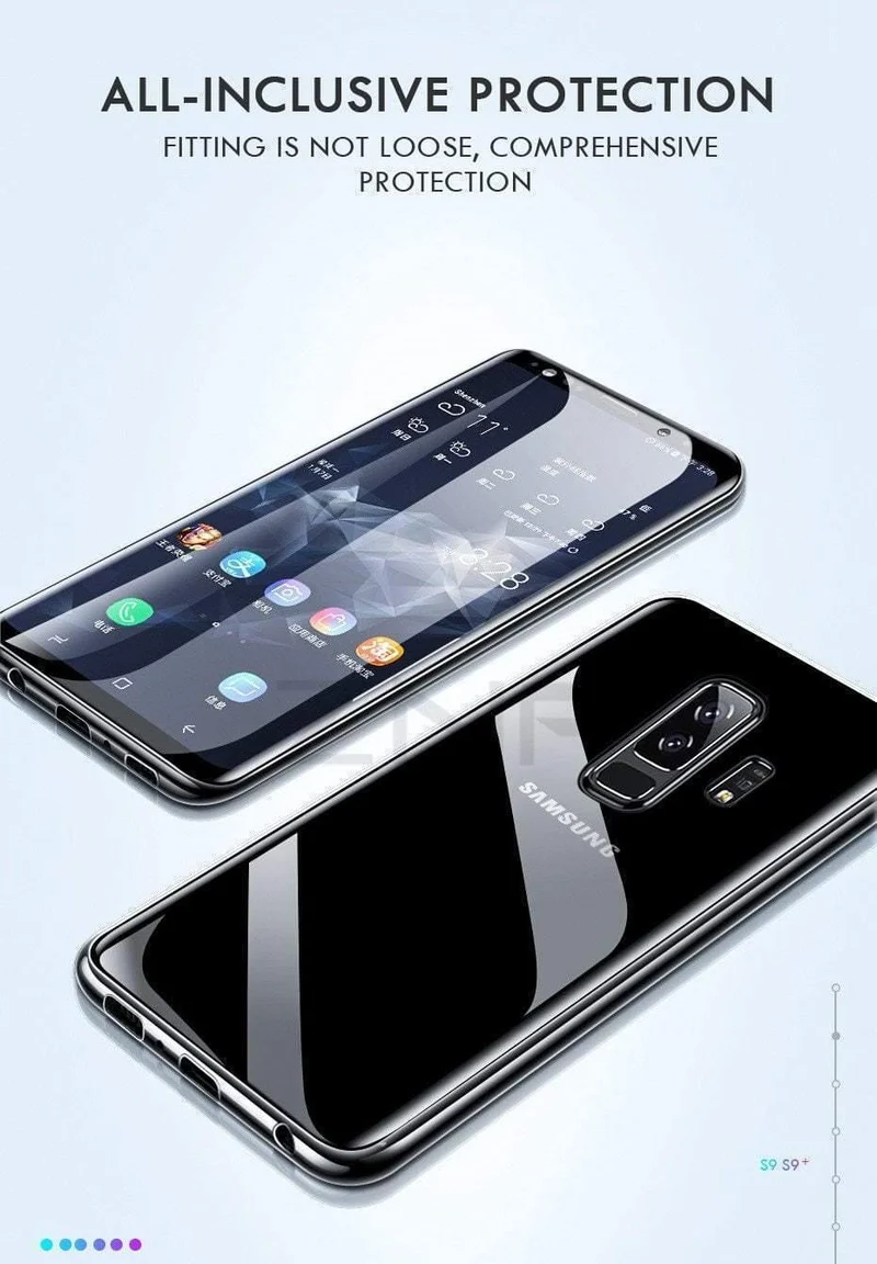 ZNP Ultradünne transparente Hülle für Samsung Galaxy S8 S9 Plus S10 Lite S7, weiche TPU-Hülle für Samsung Note 8 9 S7 Edge-Telefonhülle