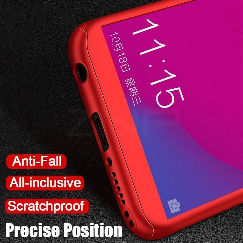 ZNP 360 Vollschutz-Telefonhülle für Huawei Honor 7A Pro, stoßfeste Vollabdeckung für Huawei Honor 8X 7C Pro 7a-Hüllen mit Glas