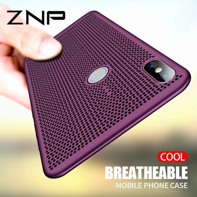 ZNP Ultra Slim Grid Wärmeableitungshülle für Xiaomi Redmi 4X 5 Plus Note 5 Pro 6 Pro Hülle für Redmi 6A 6 Pro S2 Telefonhüllen