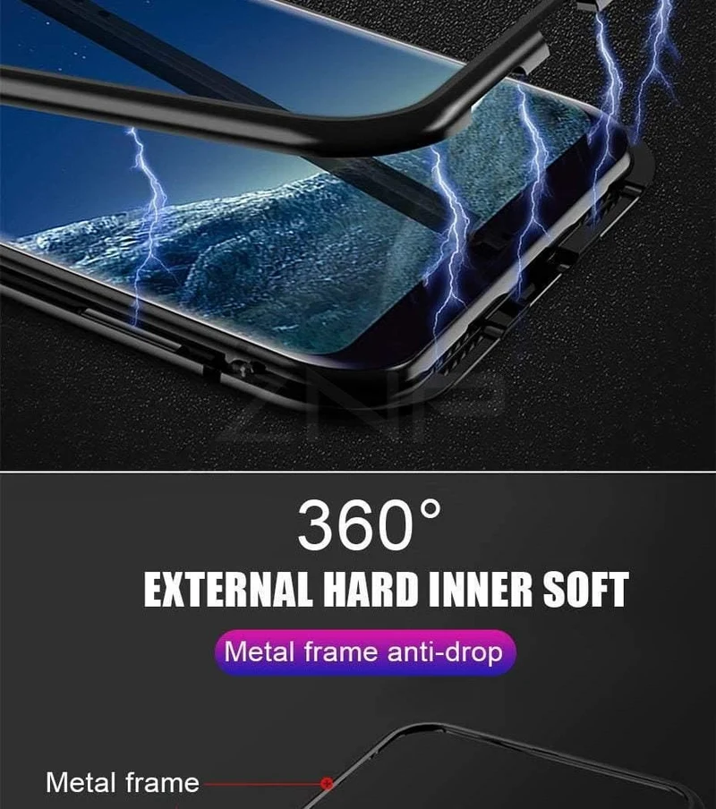 ZNP Magnetische Adsorption Metallhülle für Samsung s8 s9 Magnet Magnetische Telefonhülle für Samsung Galaxy Note 8 9 s7 Edge s8 s9 Plus