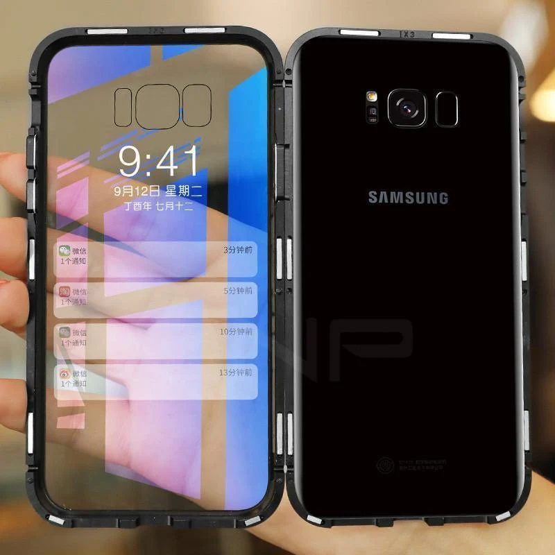 ZNP Magnetische Adsorption Metallhülle für Samsung s8 s9 Magnet Magnetische Telefonhülle für Samsung Galaxy Note 8 9 s7 Edge s8 s9 Plus