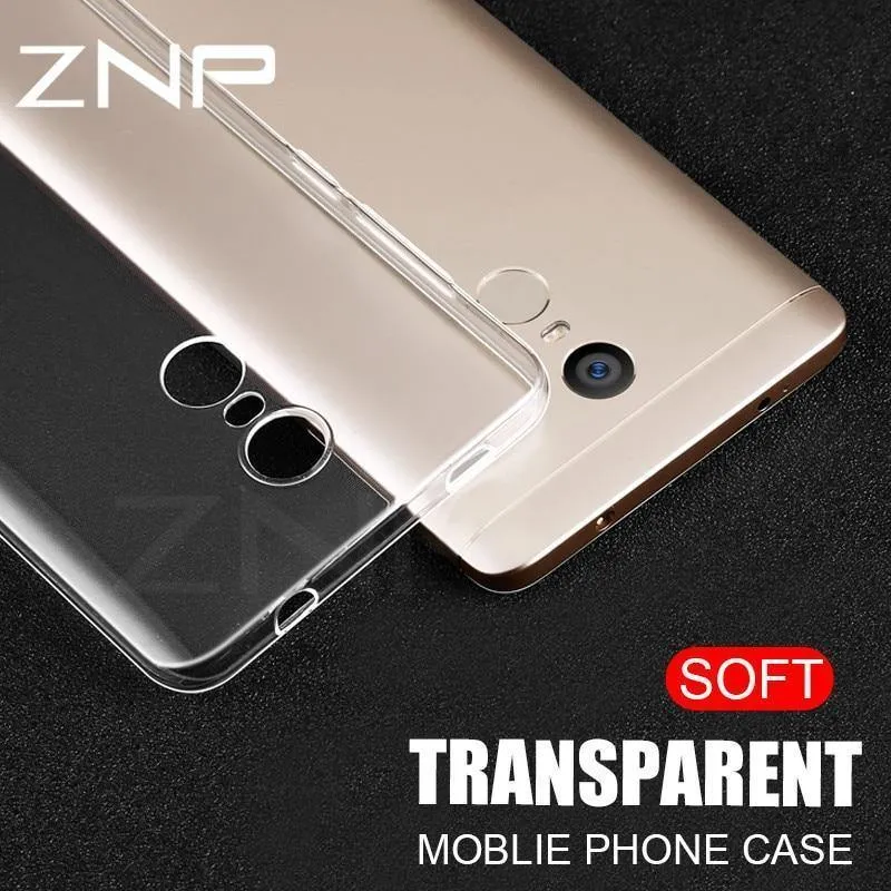 ZNP Ultradünne, weiche, transparente TPU-Hülle für Xiaomi Redmi Note 4 4X Pro, Silikonhülle für Redmi Note 4X, Telefonhülle Coque