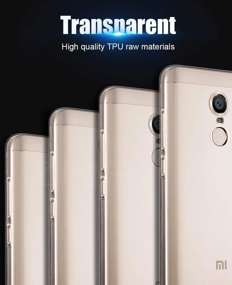 ZNP Ultradünne, weiche, transparente TPU-Hülle für Xiaomi Redmi Note 4 4X Pro, Silikonhülle für Redmi Note 4X, Telefonhülle Coque