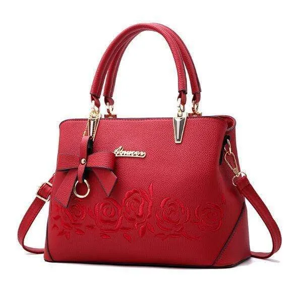 Damen Tasche Vintage Handtasche Casual Tote Fashion Damen Messenger Bags Schulter Top-Griff Geldbörse Geldbörse Leder 2018 Schwarz A1834