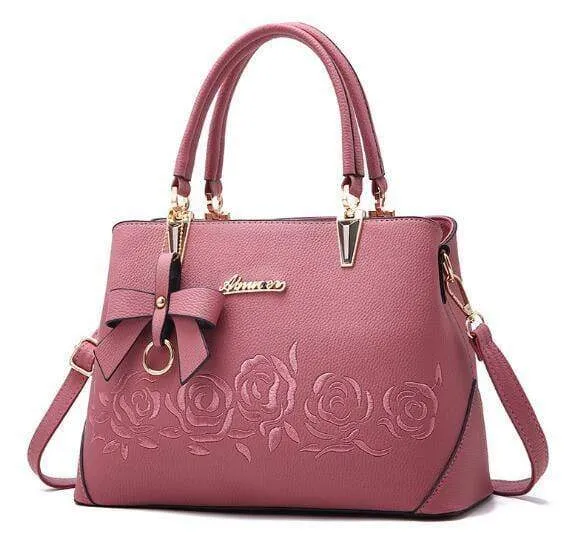 Damen Tasche Vintage Handtasche Casual Tote Fashion Damen Messenger Bags Schulter Top-Griff Geldbörse Geldbörse Leder 2018 Schwarz A1834
