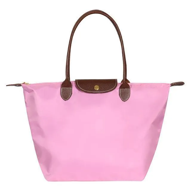 Frauen Taschen Schultertasche Handtasche Wasserdichte Nylon Leder Strandtasche Designer Falttasche Bolsa Sac Feminina
