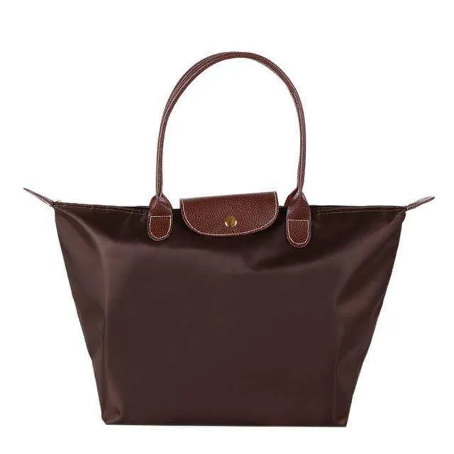 Frauen Taschen Schultertasche Handtasche Wasserdichte Nylon Leder Strandtasche Designer Falttasche Bolsa Sac Feminina
