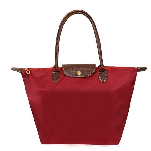 Frauen Taschen Schultertasche Handtasche Wasserdichte Nylon Leder Strandtasche Designer Falttasche Bolsa Sac Feminina