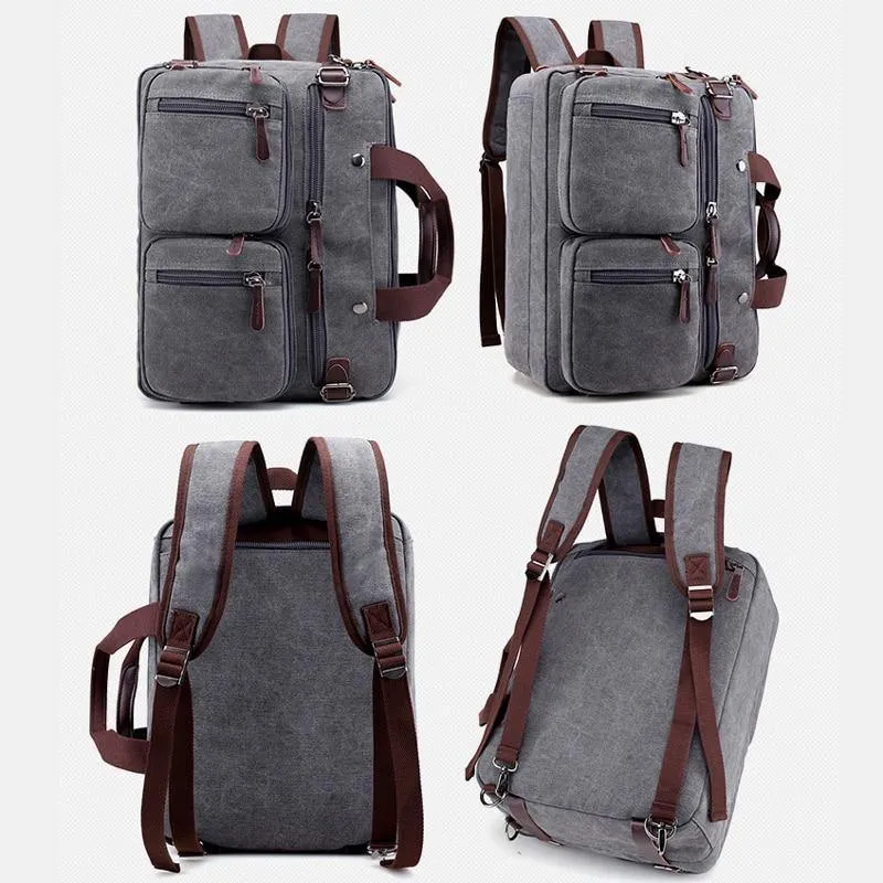 Männer Handtaschen Canvas Schulter Crossbody Messenger Taschen Solide Hohe Kapazität Mann Lässig Reise Multifunktions Rucksack Laptop 2018