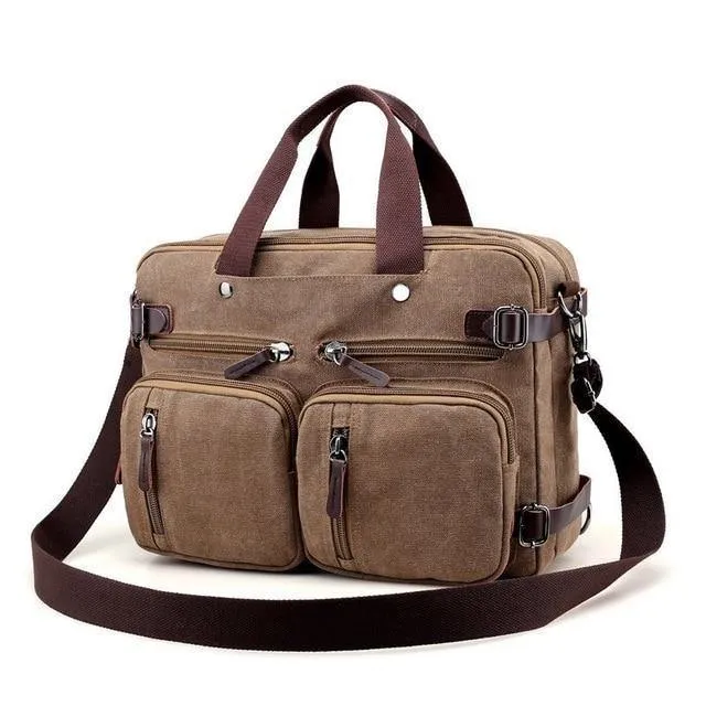 Männer Handtaschen Canvas Schulter Crossbody Messenger Taschen Solide Hohe Kapazität Mann Lässig Reise Multifunktions Rucksack Laptop 2018