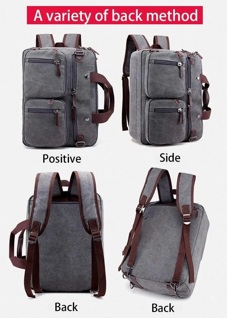 Männer Handtaschen Canvas Schulter Crossbody Messenger Taschen Solide Hohe Kapazität Mann Lässig Reise Multifunktions Rucksack Laptop 2018