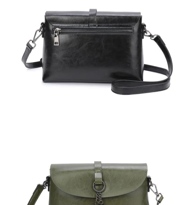 Echtes Leder Damen Umhängetasche Mode Quaste Messenger Bag einfaches Design kleine weibliche Schultertasche Frauen Geldbörse
